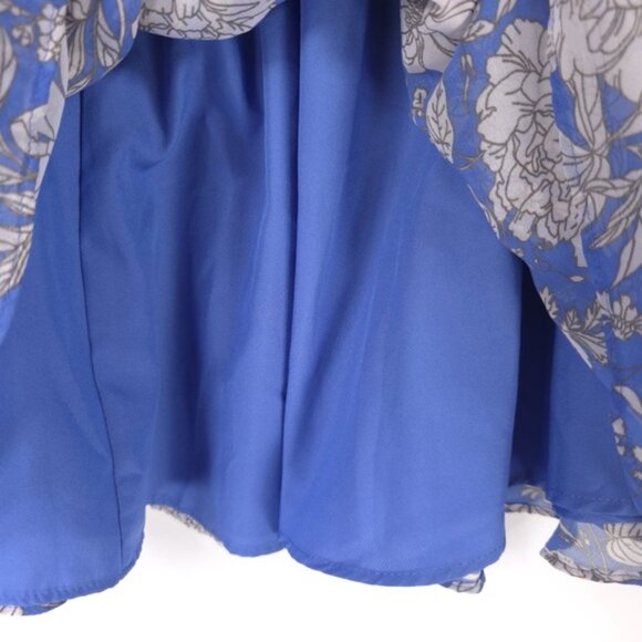 NWT EXPRESS Women’s Floral Mini Skirt Smocked Ruffle Chiffon Layered‎ MEDIUM - Picture 8 of 10